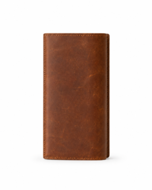 Men's Genuine Crazy Horse Leather Long Bifold Wallet | Garut Handcrafted