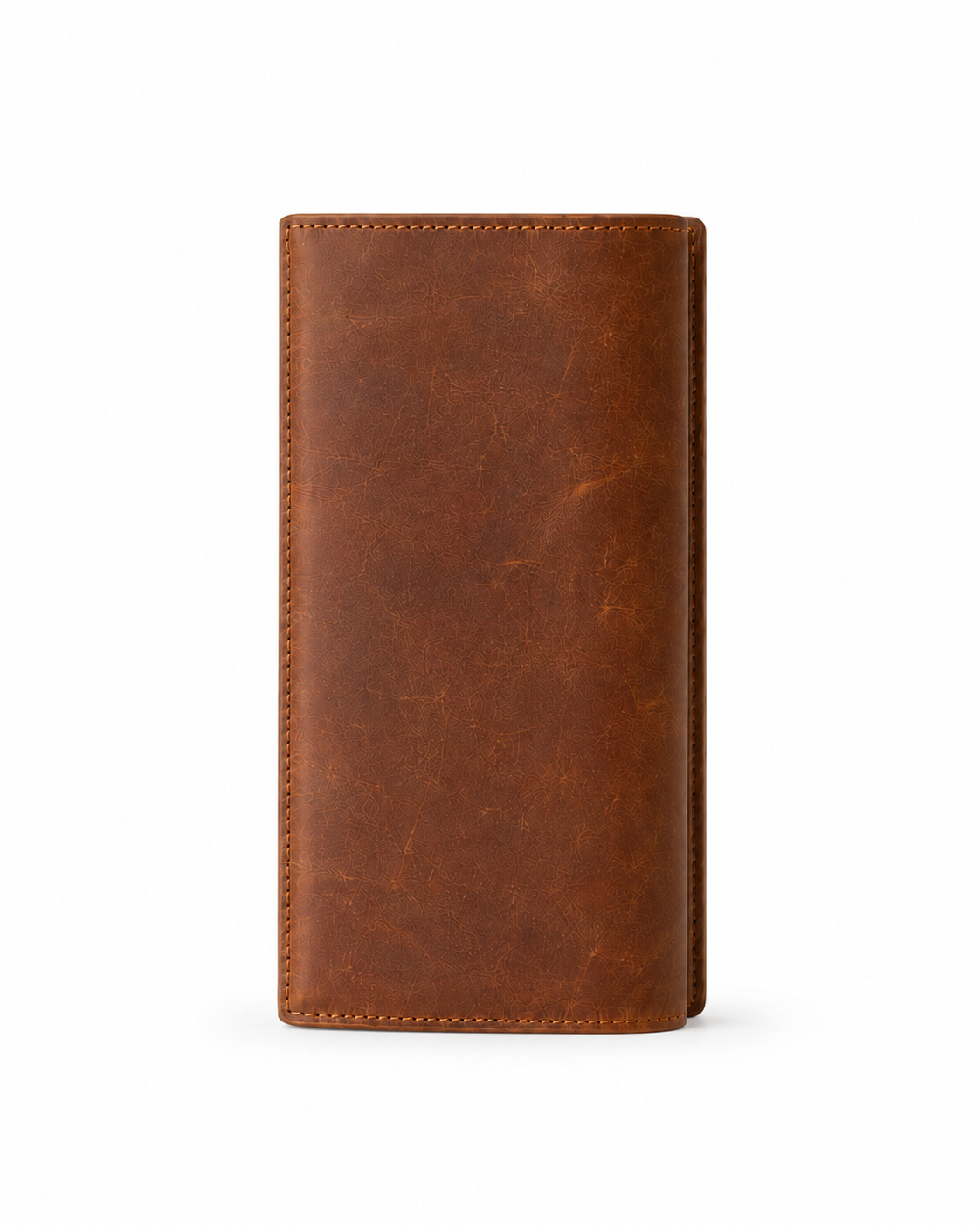Men's Genuine Crazy Horse Leather Long Bifold Wallet | Garut Handcrafted